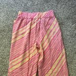 Anthropologie Elevenses  pink & cream striped wide-leg pants size M Photo 4