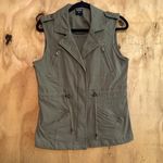 Almost Famous  Olive Green Anorak Utility Vest Sz M Photo 0