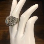 BARSE Blue Topaz Sterling Silver Filigree Cut Out Statement Ring Sz 7 Photo 2