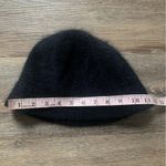 Vintage Black Bucket Hat Angora Rabbit Hair Photo 2