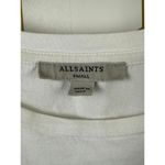 All Saints White Trixi Eyelet Ruffle Short Sleeve Tee - Size - Small Photo 3