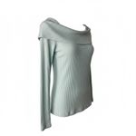Final Touch  Off-Shoulder Sweater in Light Blue Photo 1