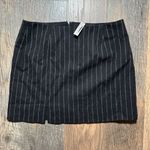 Madewell  Wool-Blend Mini Skirt in Pinstripe Almost Black Women's Size 2 NWT! Photo 1