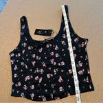 Dolls Kill Delia's Rose Print Tank black multi, cropped, size L NWT Size L Photo 6