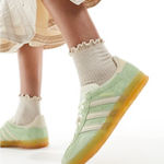 Adidas  Gazelle indoor mint green spark gum sole sneakers Photo 0