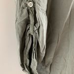 Brandy Melville  small tie-hem sage green/gray V-neck blouse Photo 3