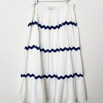 [PrettyGarden] White Blue Matching Set Crop Tank Maxi Skirt Summer NWOT Size XXL Photo 4