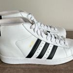 Adidas  Pro Model Unisex Hi Top Shoes White Black Gold Foil Size 7 or 8.5 #905 Photo 0