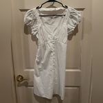 Free People Boyish Kennedy puff sleeves denim dress with tie back Photo 6