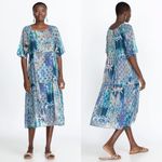 Johnny Was Klodi Raglan Tiered Midi Dress Photo 1