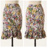Anthropologie Hustle & Bustle Floral Pleated Ruffle Skirt 10 Photo 10