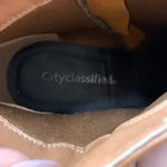 City Classified Ankle Boots Bootie 6 Brown Almond Tow Side Zip Black Heel NEW Photo 7