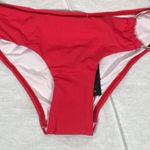 Beach Joy  Size Medium Red Bikini Bottom With Silver Ring. New with Tags. Photo 0