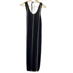 Elizabeth and James Talla Black Striped Print Tie Back Sleeveless Midi Dress 0 Photo 2