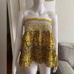 Jennifer Grace Jennifer & Grace Yellow Boho Summer Elastic Cotton  Mini Skirt Size L Photo 0