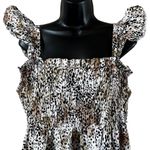 Sea New York Lana Animal Print Smocked Dress Size L Photo 2