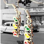Traffic Light Earrings Signal New Dangle Hooks Stop Wait Go Crossing Gua… Silver Photo 6