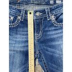 Miss Me  Jeans Womens Size 28 Boot Cut Low Rise Dark Wash Bling Western Cowgirl Photo 9