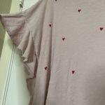 Sundry  pink hearts flutter short sleeve shirt size 2 Medium Photo 2