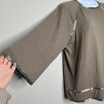 Ralph Lauren Black Label Cashmere Silk Beaded Taupe Beaded Sweater Women's Large Photo 1