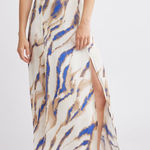 Anthropologie  x SELF CONTRAST TOBI DOUBLE SLIT SKIRT size medium Photo 0