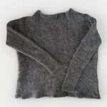 Poetry Sweater Womens Size 12 Alpaca Wool Mock Neck Warm Gray Long Sleeve Photo 0