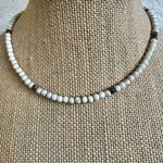 KIRG howlite and sterling silver choker necklace Photo 0