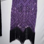 NWT Beaded 60s Flapper Style Dress Sequins Fringe Size M Photo 2