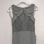 Monique Lhuillier New slate ML BRIDESMAIDS lace Chiffon Gown size 6 Photo 6