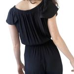 Anthropologie BeachGold Black Off the Shoulder Jumpsuit Black Photo 4