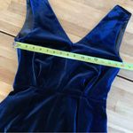 Topshop Blue Velvet Lace Back Romper 2 Photo 3