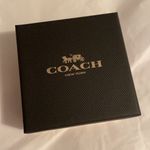 Coach  Open circle Red Stone Gold Stud Pieced Earring In Logo w/ Gift Box Photo 6