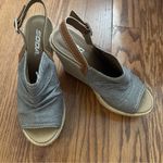 Soda  Canvas Sling Back Wedge Women Size 7 Photo 0