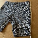 Spanx  Shorts Navy painted dots 10” stretchy women’s shorts, pockets, size XL Photo 12