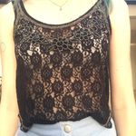 Urban Outfitters  Black Sheer Lace Beaded Blouse Photo 0