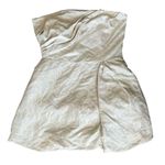 Monique Lhuillier ML x BHLDN Women’s Mallory Jaquard White Strapless Mini Dress Photo 2