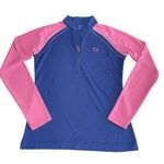 EP NEW YORK LONG SLEEVE MANDARIN COLLAR ZIP POLO SIZE S. Golf Blue Photo 6