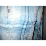joe's jeans New $158 Womens Designer Raelee XS Plaid Shirt Top Blue White Soft Photo 2