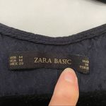 ZARA Blue Sleeveless Button Cinch Waist Jumpsuit Womens M Pocket Casual Spring Photo 1