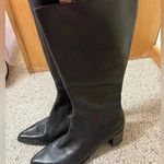 Enzo Angiolini  black leather snip toe heeled boots 8.5 Photo 0