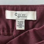C by One NWT Size XL Burgundy High Waisted Slim Leg Ankle Pants w/ Belt Purple Photo 3