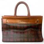 Ralph Lauren Tartan Plaid Brown Green Doctors Bag Boston Weekend Travel Suitcase Photo 6