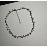 Swavorski Swarovski Crystal (Swan Signed) Crystal & Faux Pearl Flower Silver Tone Necklace Photo 2