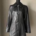Calvin Klein Black Leather Women's Jacket Size M Photo 6