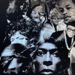 Vintage Black History Artists Graphic Metallic Black T Photo 5