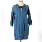 Madewell | Denim Artiste 3/4 Sleeve Tasseled Tunic Top/Dress Size XS Photo 3