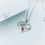 Night Before Christmas I Love You Forever Heart Necklace Silver Photo 0