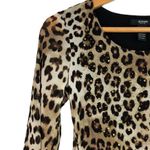 Alfani - Cheetah 3/4 Sleeve Blouse w/ Gold Jewel Photo 2