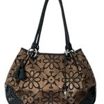 Brighton  Valencia Purse Shoulder Bag Satchel Metallic Bronze Black‎ Photo 0