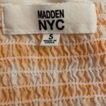 Madden NYC Peach Check Pullover Smocked Dress Size Small Orange Photo 1